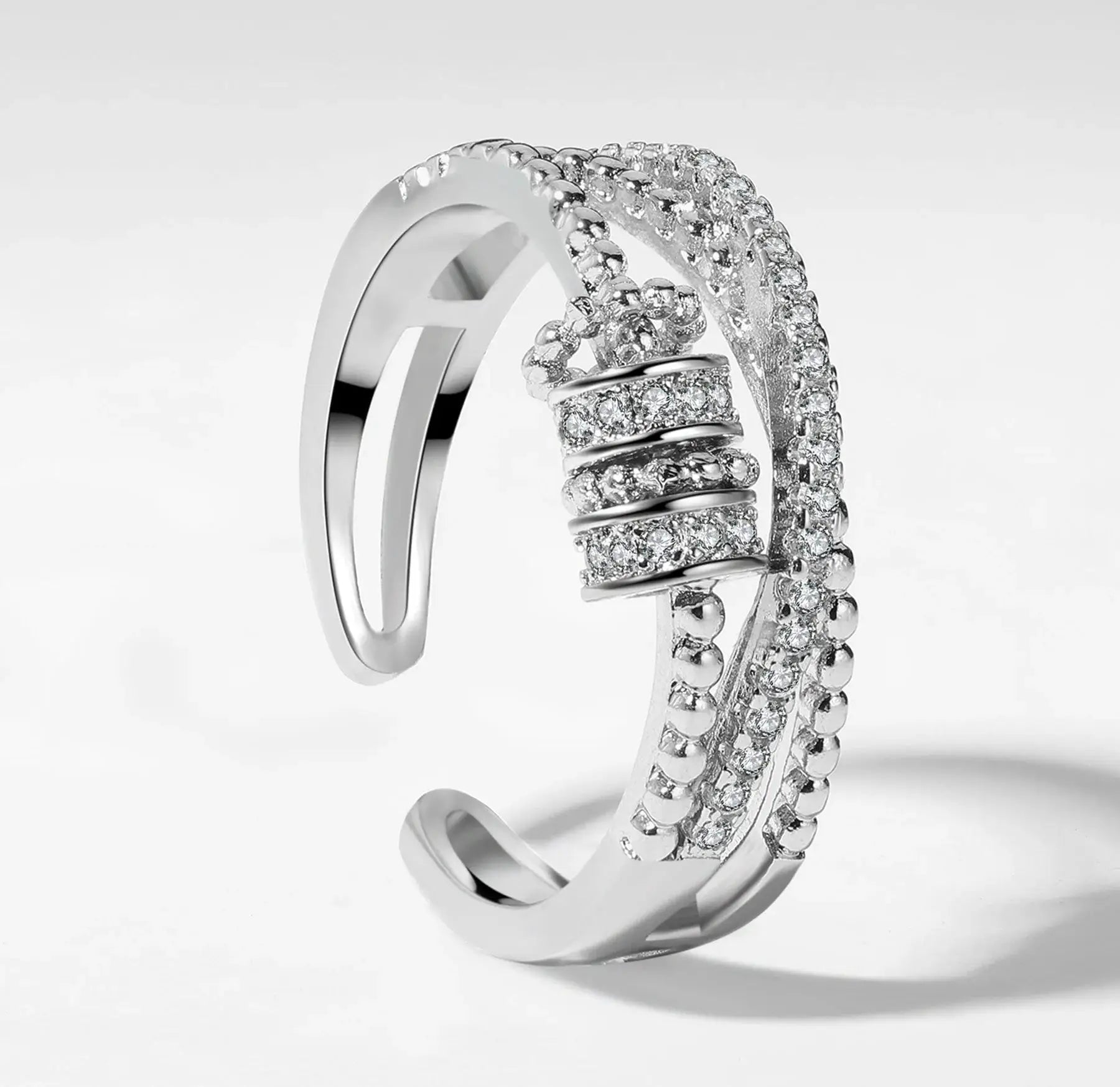 Bague coulissante Sérénité en argent sterling 925 so rings