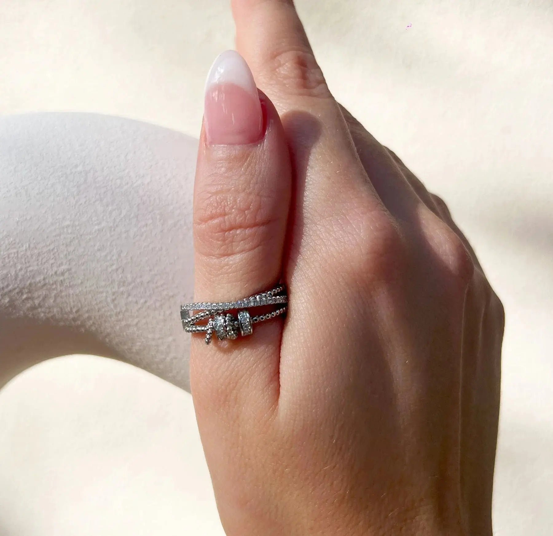 Bague coulissante Sérénité en argent sterling 925 so rings